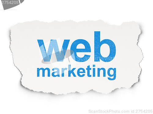 Image of Web design concept: Web Marketing on Paper background