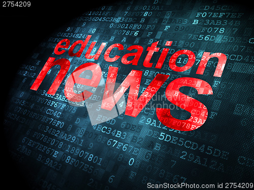 Image of News concept: Education News on digital background