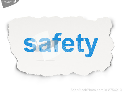 Image of Security concept: Safety on Paper background