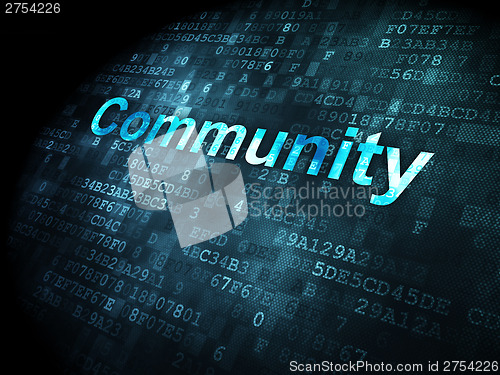 Image of Social media concept: Community on digital background