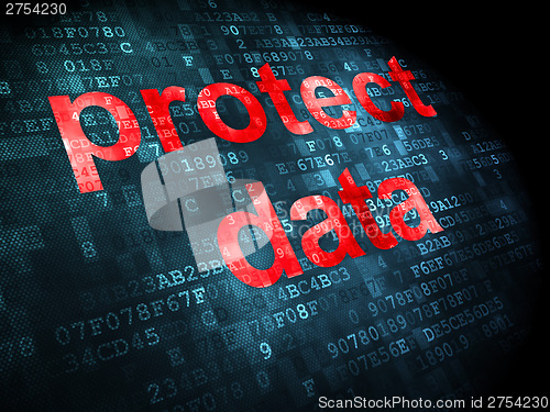 Image of Protection concept: Protect Data on digital background