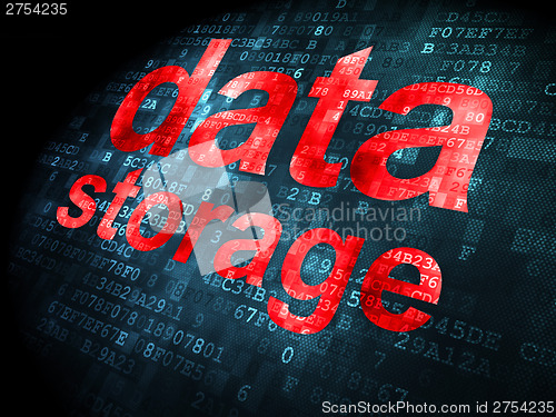 Image of Information concept: Data Storage on digital background