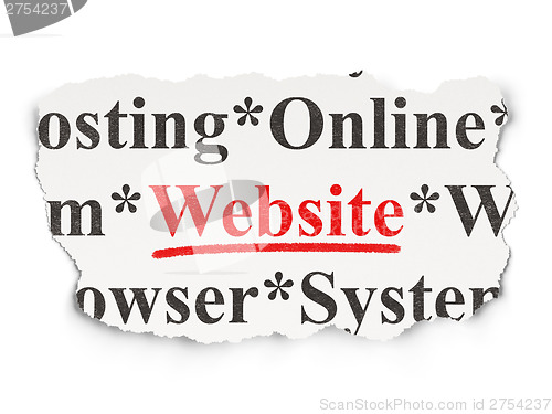 Image of Web development concept: Website on Paper background