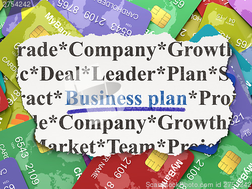 Image of Business concept: Business Plan on Credit Card background