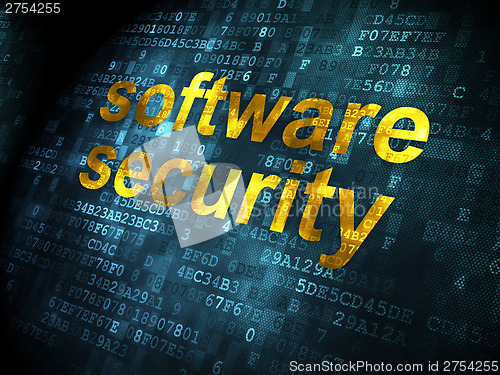 Image of Security concept: Software Security on digital background
