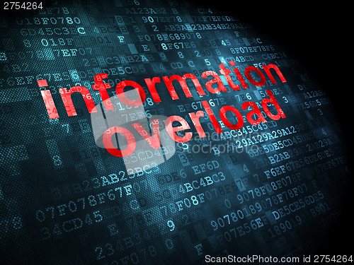 Image of Information concept: Information Overload on digital background