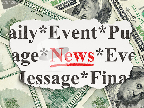 Image of News concept: News on Money background