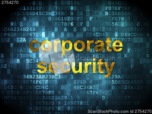 Image of Safety concept: Corporate Security on digital background