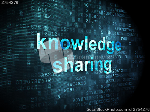 Image of Education concept: Knowledge Sharing on digital background