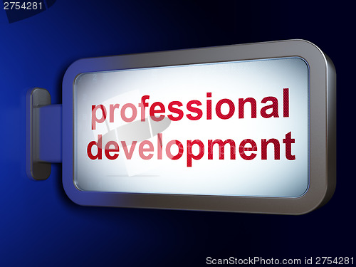 Image of Education concept: Professional Development on billboard backgro
