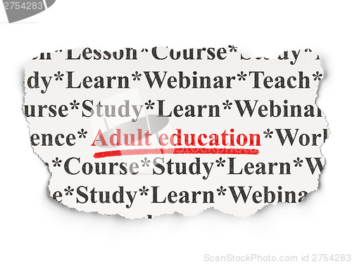 Image of Education concept: Adult Education on Paper background