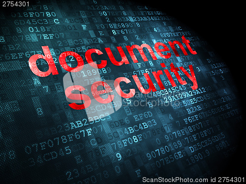 Image of Safety concept: Document Security on digital background