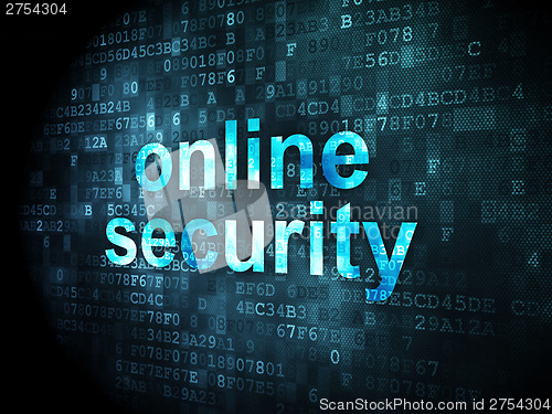 Image of Privacy concept: Online Security on digital background