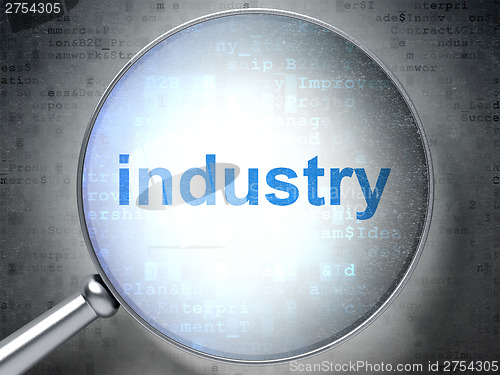 Image of Business concept: Industry with optical glass