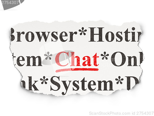 Image of Web development concept: Chat on Paper background