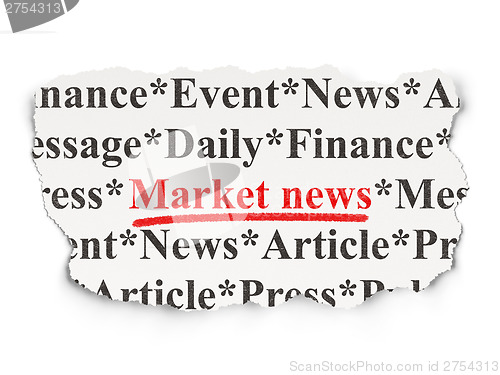 Image of News concept: Market News on Paper background