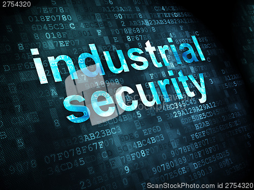 Image of Privacy concept: Industrial Security on digital background