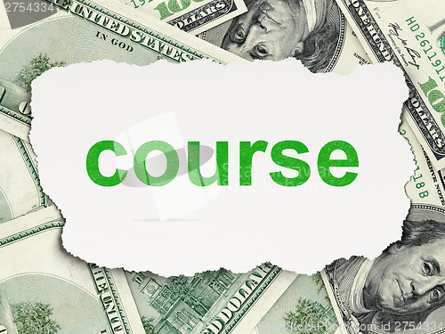 Image of Education concept: Course on Money background