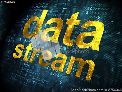 Image of Information concept: Data Stream on digital background