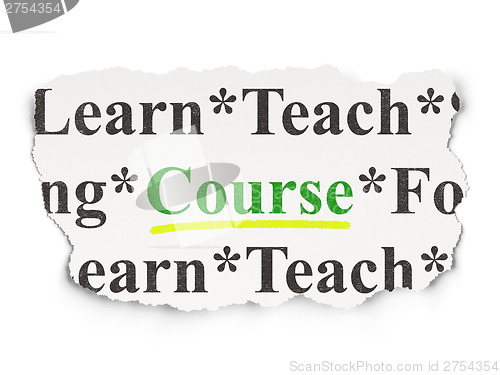 Image of Education concept: Course on Paper background
