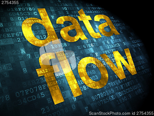 Image of Information concept: Data Flow on digital background