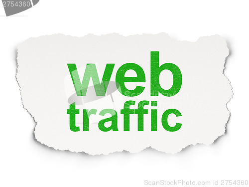 Image of Web design concept: Web Traffic on Paper background