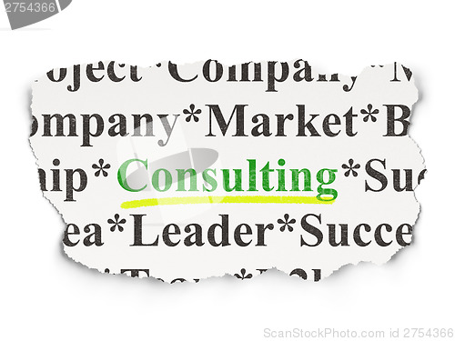Image of Finance concept: Consulting on Paper background