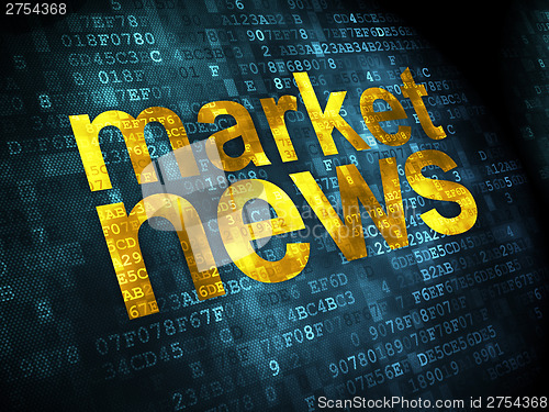 Image of News concept: Market News on digital background