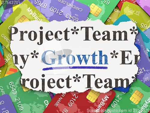Image of Business concept: Growth on Credit Card background