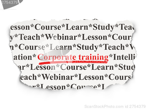 Image of Education concept: Corporate Training on Paper background