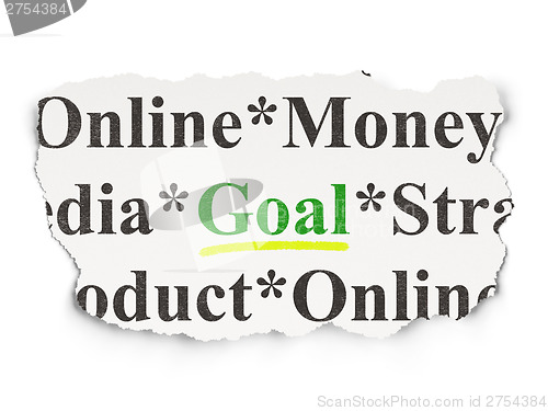 Image of Advertising concept: Goal on Paper background