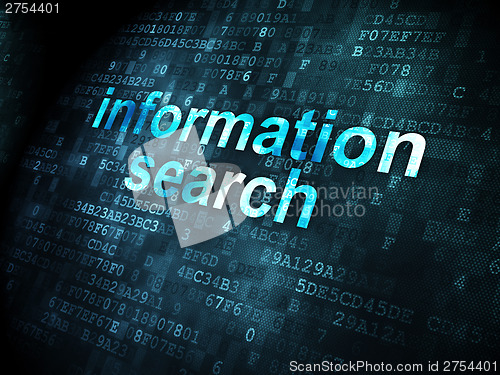 Image of Data concept: Information Search on digital background