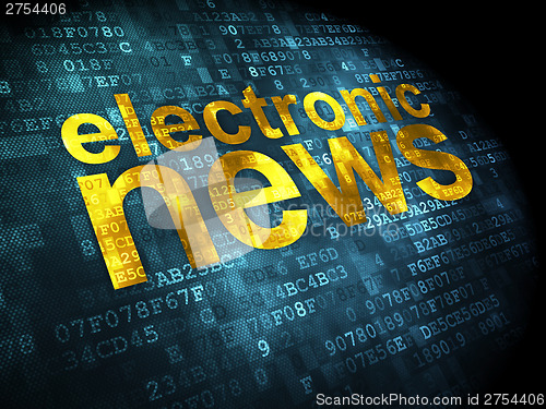 Image of News concept: Electronic News on digital background