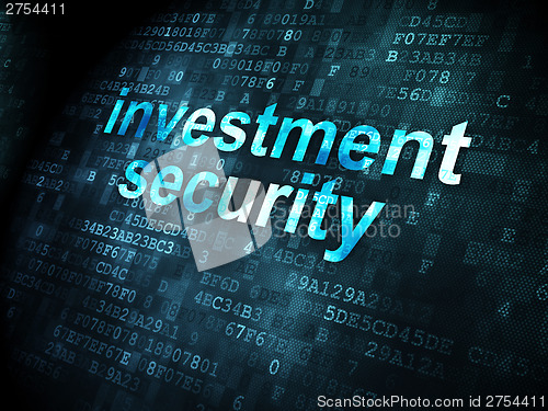 Image of Security concept: Investment Security on digital background
