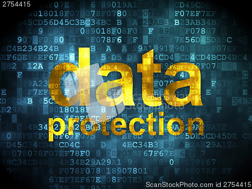 Image of Safety concept: Data Protection on digital background
