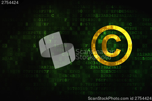 Image of Law concept: Copyright on digital background