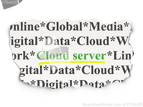 Image of Cloud technology concept: Cloud Server on Paper background