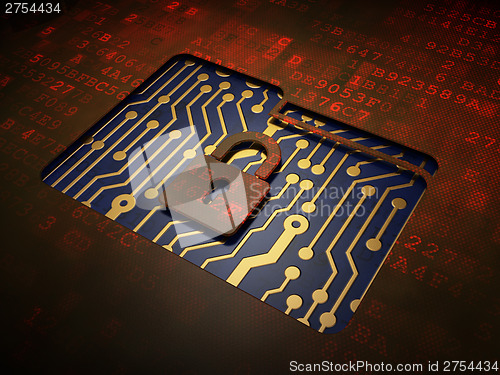 Image of Finance concept: Folder With Lock on digital screen background