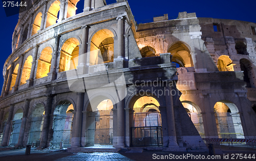 Image of colosseum at night dusk