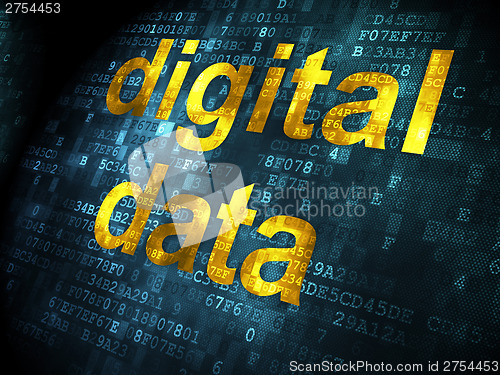 Image of Information concept: Digital Data on digital background