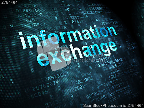 Image of Data concept: Information Exchange on digital background