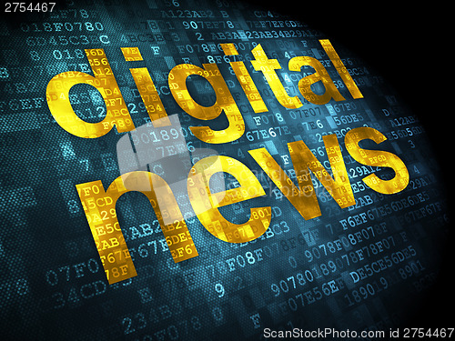 Image of News concept: Digital News on digital background