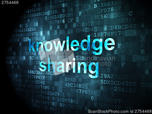 Image of Education concept: Knowledge Sharing on digital background