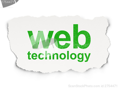 Image of Web development concept: Web Technology on Paper background