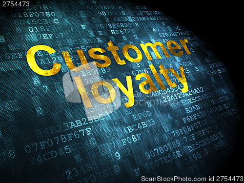 Image of Marketing concept: Customer Loyalty on digital background