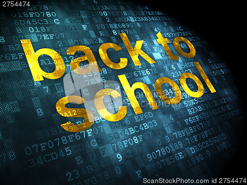 Image of Education concept: Back to School on digital background