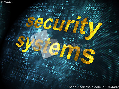 Image of Protection concept: Security Systems on digital background