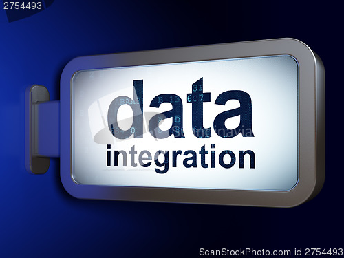 Image of Information concept: Data Integration on billboard background