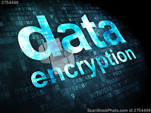 Image of Privacy concept: Data Encryption on digital background