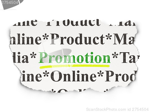 Image of Marketing concept: Promotion on Paper background